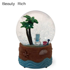 Resina/Vetro Costiera a Tema Globo di Neve, Palmy <span class=keywords><strong>Spiaggia</strong></span> - Product Image 1