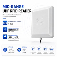 Lector RFID de Larga Distancia IP65 Resistente al Agua, UHF 902-928MHz, 1-5m, ISO18000-6C, Wiegand 26 34 RS232 para Estacionamiento