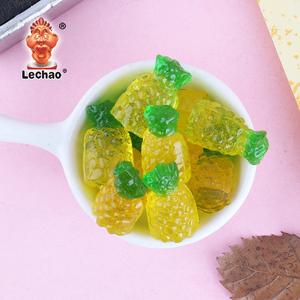 Chine Vente en gros <span class=keywords><strong>de</strong></span> vrais bonbons à la gelée <span class=keywords><strong>de</strong></span> fruits divers goûts saveur d'ananas collations 3d bonbons ananas gommeux - Product Image 4
