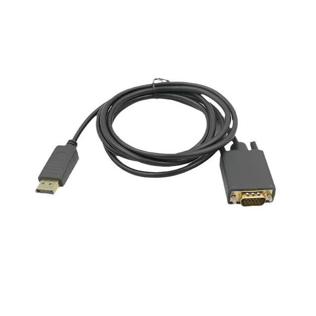 Wholesale 1.8M 6Feet Gold Plated DP to VGA Cable Adapter PVC Jacket for Monitor Use on PC Laptop TV 1080P Adapter