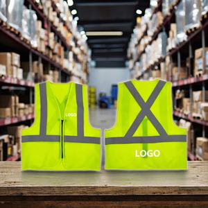 เสื้อกั๊กนิรภัยสำหรับทำงาน คลาส 2 มองเห็นได้ชัดเจน ผลิตจากโรงงาน พร้อมแถบสะท้อนแสงรับรองมาตรฐาน CE ปรับแต่งโลโก้ได้ - Product Image 1