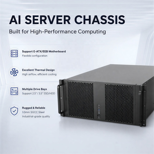 TZR Custom Stainless Steel Stamping High Airflow AI Server Chassis 19 Inch Rackmount GPU Computer Case Enclosure