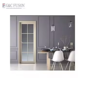 Vente en gros de fenêtres et portes commerciales en aluminium Fuson Bureau résidentiel à battant Français luxe grand verre mince étroit moderne - Product Image 3