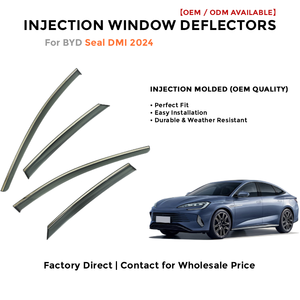 Injection Side Window Deflectors Visor Rain Guards for BYD Seal DMI 2024 Wind Deflector Auto Accessories - Product Image 2