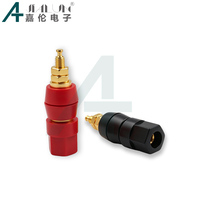 JIALUN-Amplificateur de puissance terminal de haut-parleur M5 en laiton plaqué or 5mm