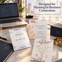 Cartes de vœux d'entreprise personnalisées, cartes de fêtes professionnelles, logos personnalisés, impression dorée en relief, fournisseur en gros, OEM ODM