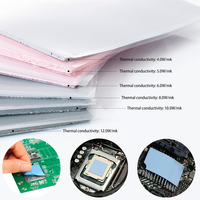Pad thermique haute conductivité 1W 2W 3W 4W, 2mm 1mm 0.5mm, pour GPU CPU Ordinateur portable
