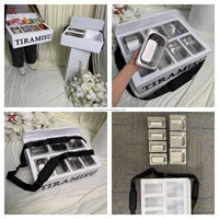 ZKAI Nuevo Diseño Bandeja Portátil para Snacks Estilo Arnés Tiramisú con Correa, Bandeja para Pasteles, Exhibidor de Pasteles para Fiestas, Eventos y Accesorios de Boda
