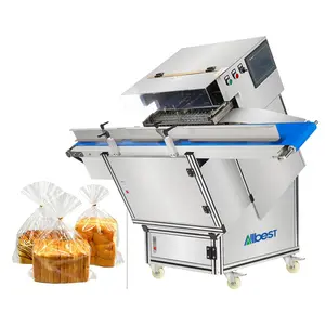 Easy To Operate Semi Auto Soft Candy Lollipop Flat Burger Bread Twist Tie Tying Packing Machine