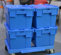 Caisses en plastique industrielles solides en HDPE en gros pour le transport et le stockage en provenance de Chine