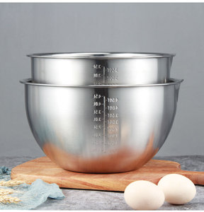 Bol Mélangeur de Boulangerie en Gros avec Bec Verseur en Acier Inoxydable, Récipient Alimentaire de Cuisine pour Pâtisserie, Ensemble de Bols à Salade - Product Image 5