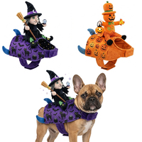 Costume de cosplay pour chien Halloween : Vêtement mignon en peluche de cavalier squelette vampire pour animaux de compagnie, idéal pour bouledogues et chiens Teddy, pour fêtes et usage quotidien