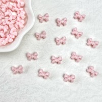 Perles en acrylique couleur unie 10 mm, motif chat mignon et petit nœud, pour breloques de téléphone DIY et accessoires de bracelet