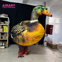 Costume de canard gonflable pour déguisement d'oiseau, idéal pour la décoration d'activités sur le thème de la ferme