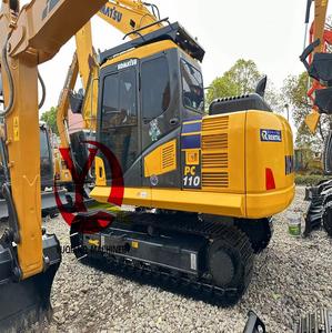 Komatsu PC110 d'occasion, pelle rétrocaveuse hydraulique de 11 tonnes sur chenilles avec moteur et boîte de vitesses, pelle de construction japonaise - Product Image 1