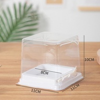 Boîte à gâteau personnalisée en plastique de qualité alimentaire pour anniversaire et mariage, boîte à gâteau à emporter, emballage transparent, boîtes à gâteau rondes