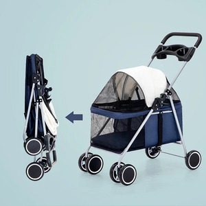 Avrupa Minimalist hafif katlanabilir evcil hayvan arabası Modern ev gezi kediler köpekler için taşınabilir arabası taşıyıcılar seyahat - Product Image 5