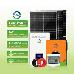 ESUN khu dân cư lai 5KW 10KW 15KW năng lượng mặt trời hệ thống năng lượng 220V 5KW 5KVA off-lưới điện hệ thống lưu trữ năng lượng mặt trời Panels Kit Set - Product Image 2