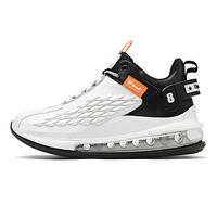 Vente en gros d'usine, baskets de sport pour hommes en tissu de coton PU noir, design personnalisé, respirantes, légères, chaussures décontractées printemps-été