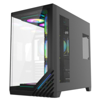 AntarcChill New Design Curved Glass Computadoras Casing Full View Pc Gamers Case Desktop Computer Atx Gaming Case with ARGB Fans