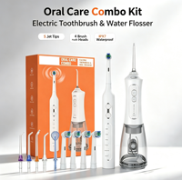 Kit Combo Soins Bucco-Dentaires OEM Marque Privée : Brosse à Dents Électrique Rotative & Hydropulseur IPX7 Rechargeable avec Logo Personnalisé pour Usage Domestique