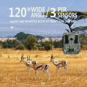 Wifi Caméra de piste de la faune Vision nocturne Caméra piège pour animaux 4K IR Caméra de chasse avec objectif grand angle IP67 étanche - Product Image 6