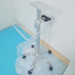 Schbory Monitor Trolley Steel Aluminum Minimalist Design Medical Equipment Hospital Cart 5.5kg Silver White - Product Image 2