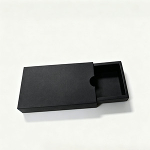 Custom Luxury Pull-Out Slide <b>Box</b> 5 <b>Pack</b> Child Resistant Black Cardboard Paper <b>Box</b> for Cigar Packaging - Product Image 4