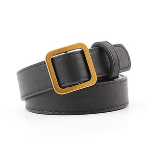 À la mode en métal noir <span class=keywords><strong>sans</strong></span> aiguille boucle ronde dames jeans ceinture - Product Image 2
