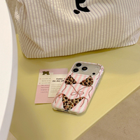 Nouvelle coque de téléphone motif léopard laser avec rayures roses pour iPhone 17 Pro Max 16 15 Pro Max – Nouvelle coque