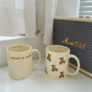 Custom Cartoon Cream White <b>Ceramic</b> Coffee Mug Large Tea <b>Cups</b> with Comfortable Handle - Product Image 3