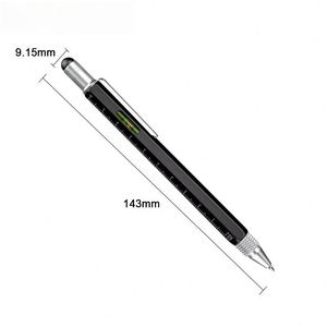 Multifunctional 6 in 1 Custom logo Color Metal Ballpoint <b>Pens</b> Engineering <b>Pen</b> with Cm/inch Scale and Water Level Function - Product Image 5