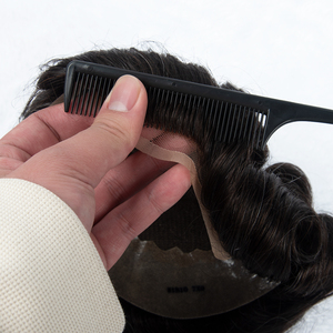 Perruque en cheveux humains Remy vierges de haute qualité, ultra-fine, avec base en PU transparent, 100% cheveux indiens, vente en gros OEM, en stock - Product Image 3