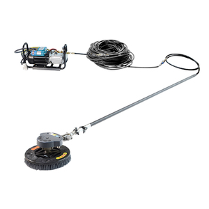 Machine de nettoyage de panneaux solaires à perche télescopique, brosse à tête unique alimentée en eau avec tuyau, équipement de nettoyage à brosse pulvérisatrice d'eau - Product Image 1