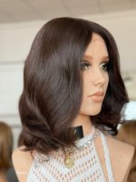 Perruques en cheveux humains médicales à base de soie, entièrement en dentelle européenne, aspect naturel, qualité supérieure, pour remplacement capillaire destiné aux cliniques (Fournisseur)