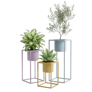 Support de Plante Métallique Nordique Moderne en Gros, Support Géométrique <span class=keywords><strong>Autoportant</strong></span> pour Pot de Fleurs d'Intérieur pour Salon - Product Image 1