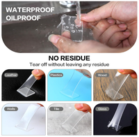 Pads adhésifs nano double face, imperméables, sans dommages, amovibles, bandes de fixation robustes, transparentes, sans résidus, adhérence forte