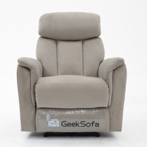 Geeksofa Fauteuils électriques en tissu microfibre à vendre à des prix bas Beige <span class=keywords><strong>Fauteuil</strong></span> inclinable motorisé avec charge Type-C - Product Image 2