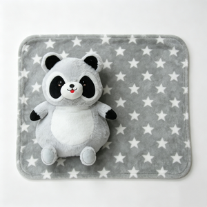 Peluche de mapache personalizado, peluche de mapache gris, juego de manta de mapache, lindo juguete de mapache - Product Image 5