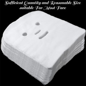 Masker Wajah kasa katun murni ultra-tipis, masker kosmetik Salon kasa kecantikan DIY sangat menyerap air 2023 detik - Product Image 3