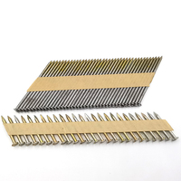 Clous en bande de papier lisses et plats en acier Bluekin 3x120, 30-34 degrés, pour charpente, calibre 3, zingués jaune-chromate, pour bricolage