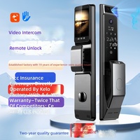 Serrure intelligente tout-en-un avec code par empreinte digitale et connectivité 4G pour portes en bois/ sécurisées/ en aluminium, modèle X10