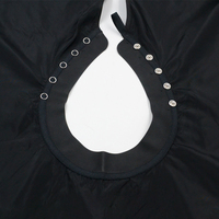 Wanmei Cape de coiffure et de coloration en silicone avec boucle magnétique et col de protection, avec tablier intégré, confortable pour barbier