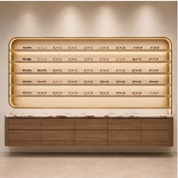 Présentoir mural optique de luxe personnalisé avec éclairage LED, éco-responsable, pour lunettes – Vitrine de présentation