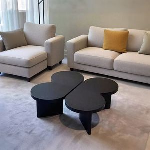 Mesa de Centro de Madera con Forma Irregular, Diseño de Mariposa, Estilo Wabi Sabi, Muebles para Sala de Estar - Product Image 3