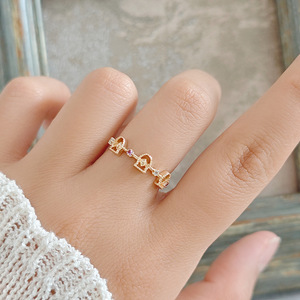 Fiaba nicchia chiaro cielo stellato Milgrain colorato piccole pietre preziose impilabili anelli periodo vittoriano <span class=keywords><strong>gioielli</strong></span> - Product Image 5