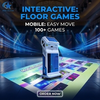 Système de projection interactive au sol STAR PLAYER AR Sport, écran tactile mobile, écran LCD Android 1080p, équipement publicitaire