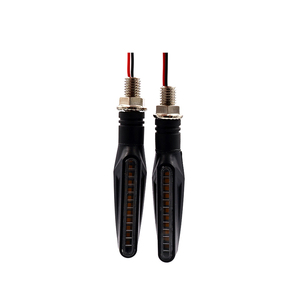 Feux arrière ADT 12 LED, lampes de plaque d'immatriculation LED, IP67, clignotants dynamiques jaunes à effet de défilement, universels pour motos - Product Image 2
