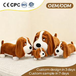 Peluche Personalizado de Perro <span class=keywords><strong>Beagle</strong></span>, Mascota Realista de Basset Hound, Peluche Suave para Regalos Promocionales y Marca Corporativa - Product Image 1
