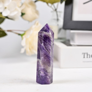 Vente en gros : Tour de cristal naturel, Point d'améthyste Dream, Obélisque de cristal, Point de pierre précieuse en vrac pour l'artisanat - Product Image 5